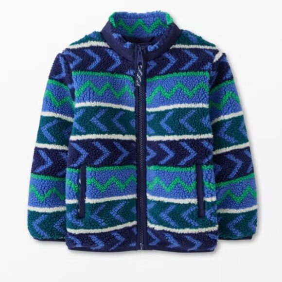 Hanna Andersson Jacquard Faux Shearling Jacket Size 8 / 130cm - Picture 1 of 7